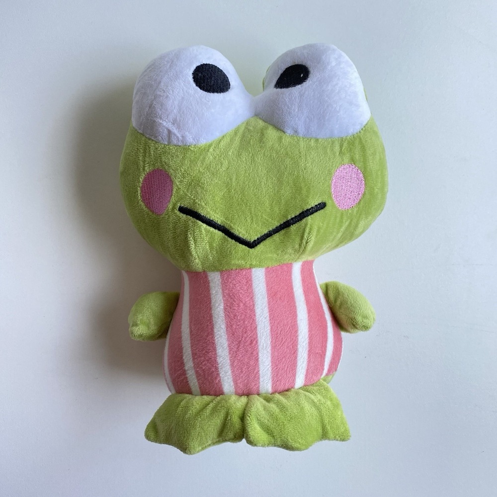 Sanrio‎ Hello Kitty and Friends 10" Keroppi Collector Plush Toy No Tush Tag Pink